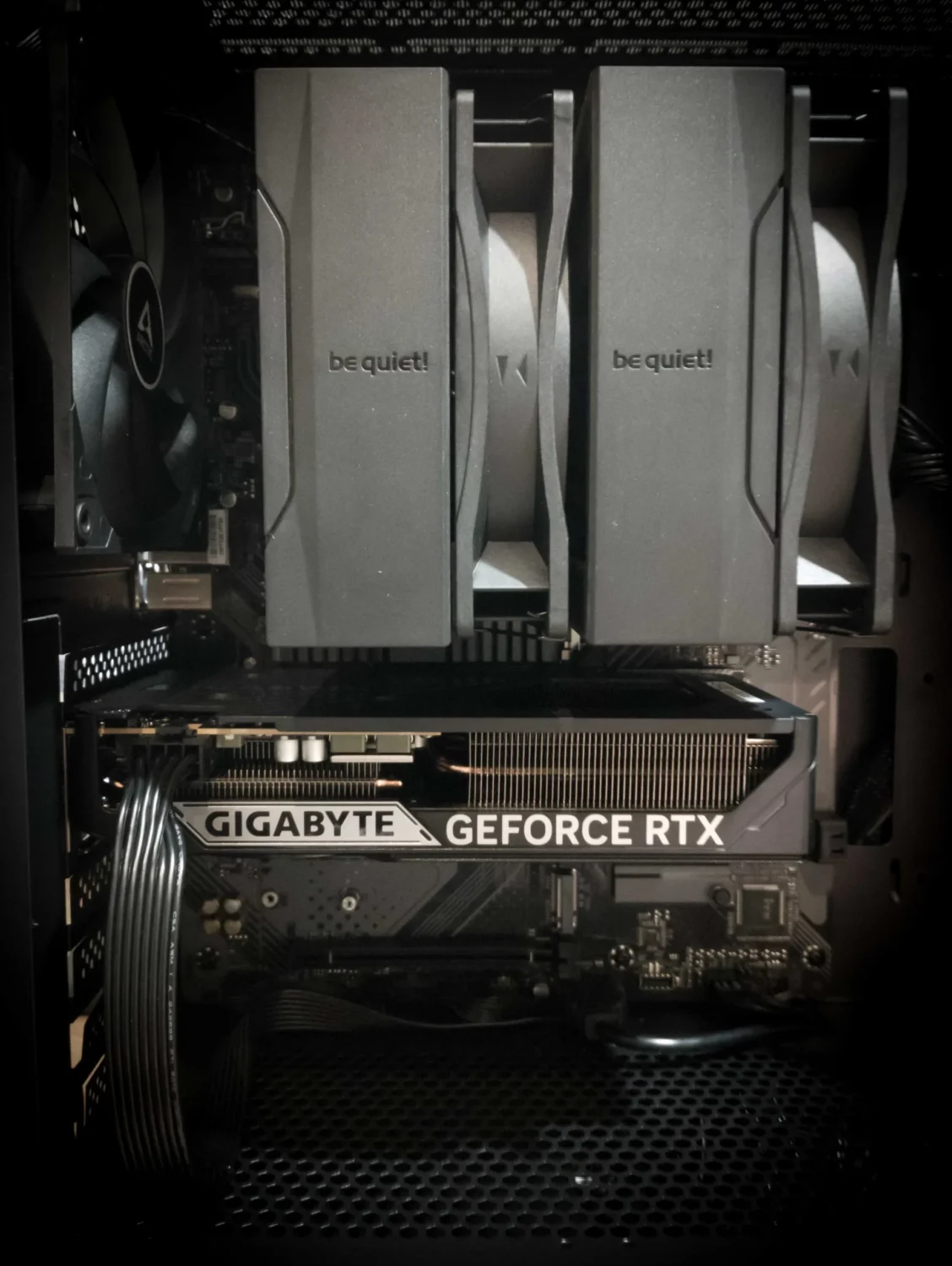 Λεπτομέρεια ψύκτρας be quiet! σε custom build